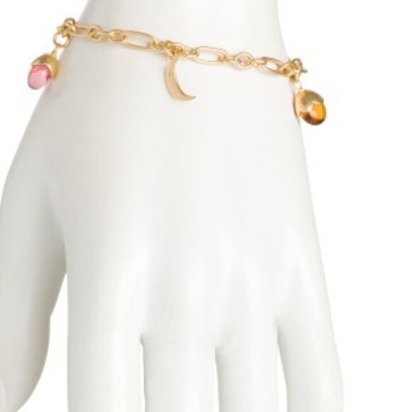 Johnny was Pacific charm bracelet brushed gold - Picture 2 of 2